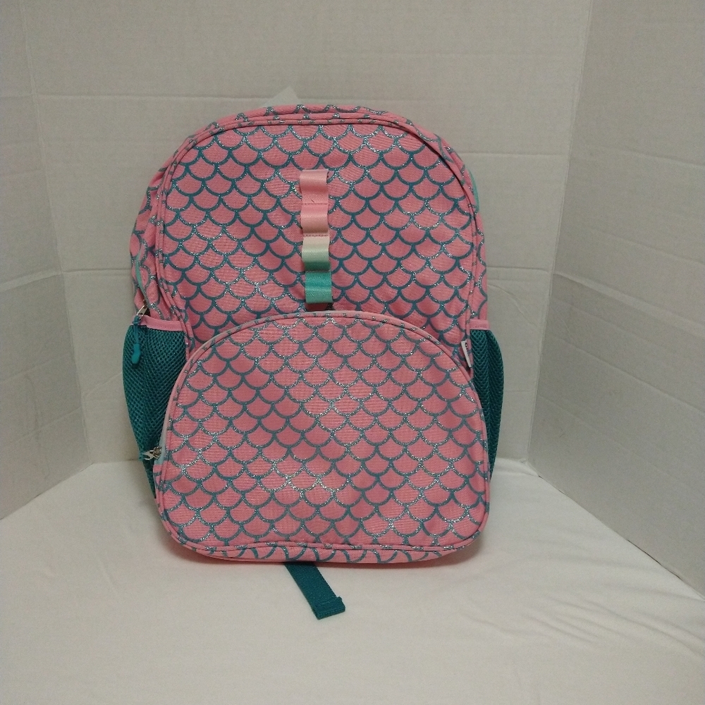 Crckt Pink and Green Mermaid Scales Backpack